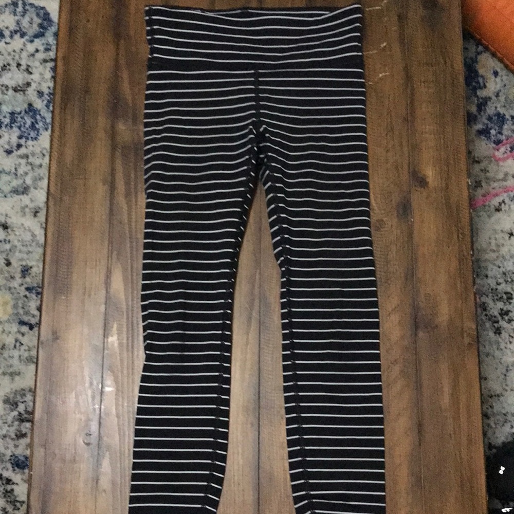 GAP fit black and white striped pants